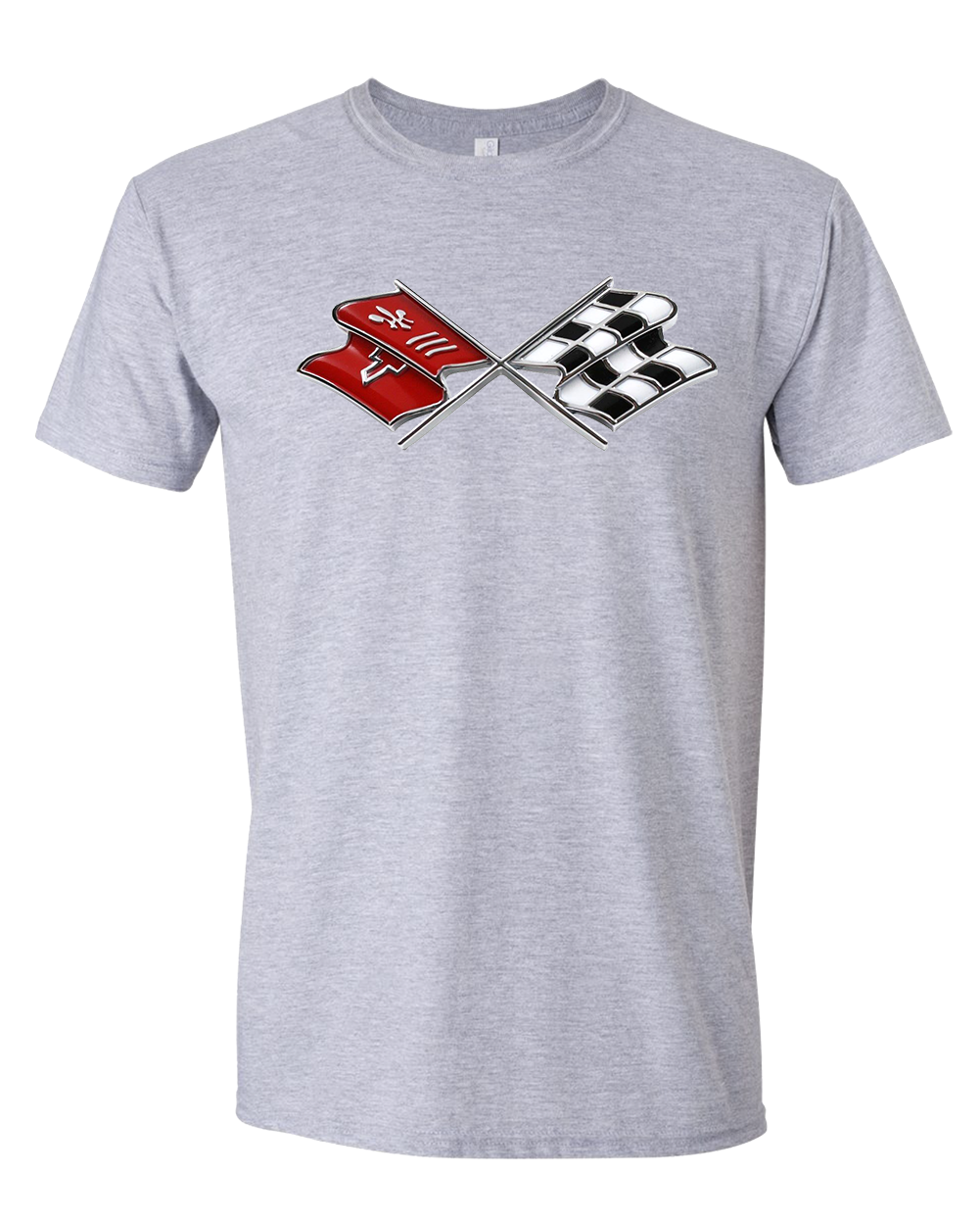 The Chevrolet Cross Flags Corvette Impala Tee T-Shirt