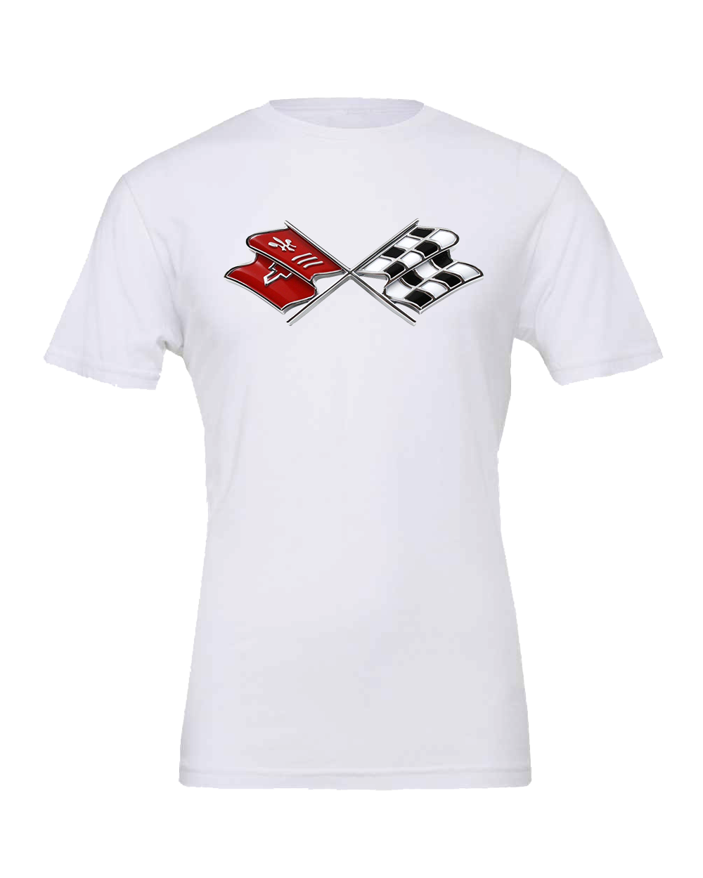 The Chevrolet Cross Flags Corvette Impala Tee T-Shirt