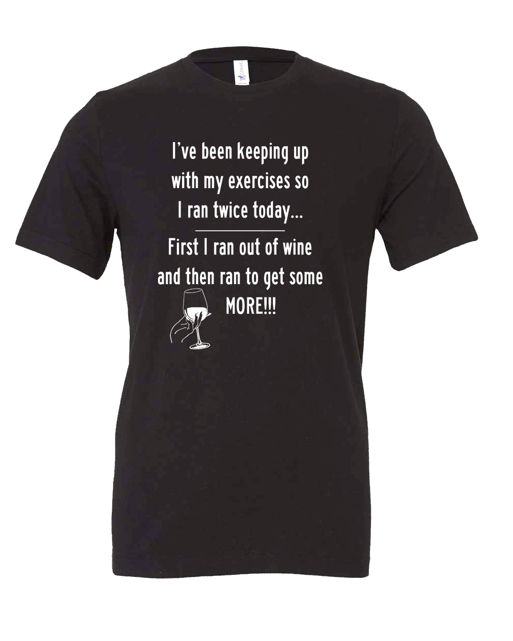 Exercise and wine T-shirts